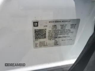 2019 GMC Acadia SLT z VIN 1GKKNMLS9KZ190723, wystawiony jako Copart lot #55758375 z przebiegiem 82 468 mil mil oraz Szkoda całkowita • Salvage title. Historia ofert i sprzedaży dostępna na DreamBid. Obrazek 13.