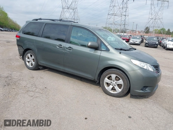2014 Toyota Sienna LE AAS with VIN 5TDKK3DC8ES432364, listed as a IAAI auction lot 42081378 with 187,131 mi miles and . Bid and sale history available at DreamBid. Image 1.