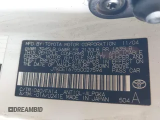 2005 Scion tC with VIN JTKDE167550027594, listed as a IAAI auction lot 42164426 with 223,156 mi miles and . Bid and sale history available at DreamBid. Image 9.