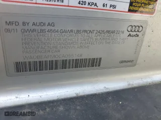 2012 Audi A3 2.0T Premium with VIN WAUBEAFM0CA055148, listed as a Copart auction lot 50651905 with 60,097 mi miles and Salvage Title. Bid and sale history available at carsss.com. Image 13.