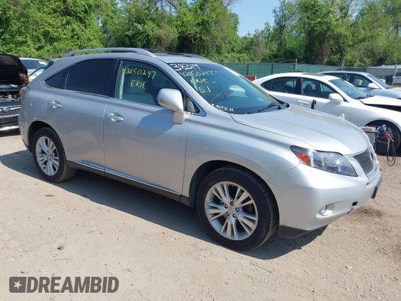 2010 Lexus RX 450h with VIN JTJBC1BA2A2412774, listed as a IAAI auction lot 42150247 with 148,920 mi miles and . Bid and sale history available at DreamBid. Image 1.