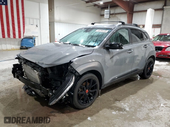 2021 Hyundai Kona Night Edition with VIN KM8K6CA57MU734681, listed as a Copart auction lot 45294135 with 92,794 mi miles and Salvage Title. Bid and sale history available at DreamBid. Image 1.