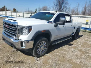 2020 GMC Sierra 2500HD SLT z VIN 1GT49NEY3LF132884, wystawiony jako Copart lot #45760305 z przebiegiem Nie podano mil oraz Szkoda całkowita • Salvage title. Historia ofert i sprzedaży dostępna na DreamBid. Obrazek 1.