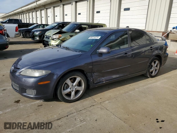 2007 Mazda 6 i Sport VE with VIN 1YVHP84C975M13821, listed as a Copart auction lot 80315224 with 187,379 mi miles and Salvage Title. Bid and sale history available at DreamBid. Image 1.