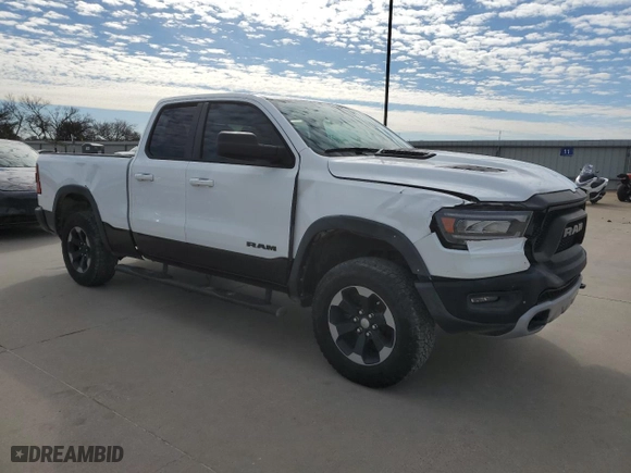2019 Ram 1500 Rebel with VIN 1C6SRFET6KN841001, listed as a Copart auction lot 87845575 with 68,075 mi miles and Salvage Title. Bid and sale history available at carsss.com. Image 4.