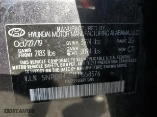 2020 Hyundai Elantra Value Edition with VIN 5NPD84LF1LH558576, listed as a Copart auction lot 74967604 with 88,786 mi miles and Salvage Title. Bid and sale history available at carsss.com. Image 12.