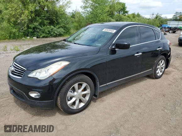 2010 Infiniti EX Journey with VIN JN1AJ0HR3AM755015, listed as a Copart auction lot 60928545 with 127,405 mi miles and Salvage title. Bid and sale history available at DreamBid. Image 1.