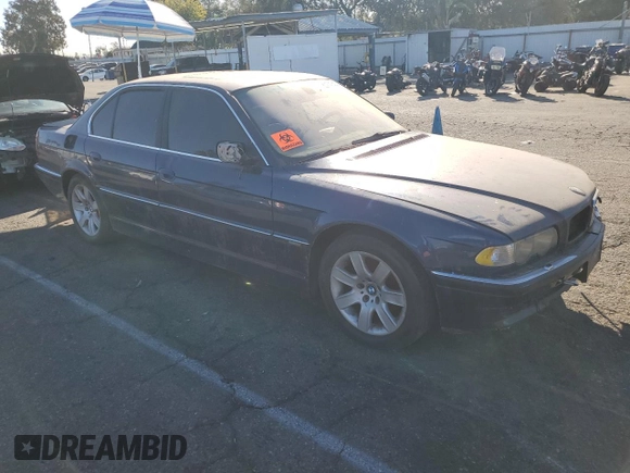 2001 BMW 7 Series 740i with VIN WBAGG83441DN88645, listed as a Copart auction lot 81618074 with Not provided miles and Clean title. Bid and sale history available at DreamBid. Image 4.
