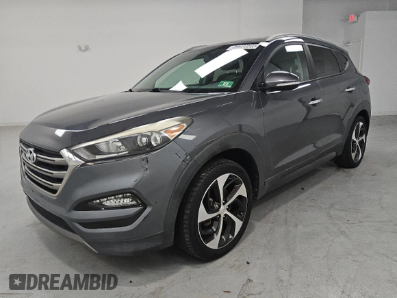 2016 Hyundai Tucson Limited z VIN KM8J3CA20GU166739, wystawiony jako Copart lot #57788505 z przebiegiem 88 280 mil mil oraz Czysty tytuł • Clean title. Historia ofert i sprzedaży dostępna na DreamBid. Obrazek 1.