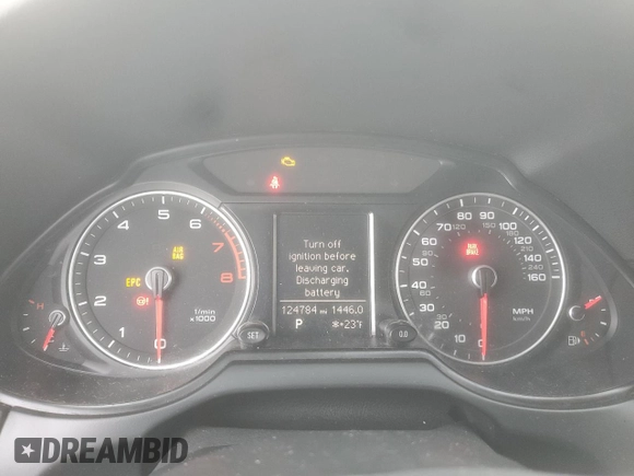 2013 Audi Q5 Premium with VIN WA1CFAFP6DA078315, listed as a Copart auction lot 44717025 with 124,784 mi miles and Non repairable. Bid and sale history available at DreamBid. Image 9.