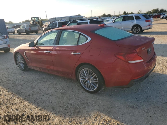 2021 Genesis G70 2.0T with VIN KMTG64LA9MU078432, listed as a Copart auction lot 73928124 with 22,301 mi miles and Non Repairable. Bid and sale history available at carsss.com. Image 2.