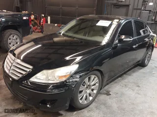 2009 Hyundai Genesis with VIN KMHGC46E69U021372, listed as a IAAI auction lot 40826809 with 158,078 mi miles. Bid and sale history available at carsss.com. Image 19.
