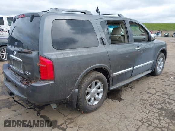 2005 Infiniti QX56 with VIN 5N3AA08C35N802409, listed as a IAAI auction lot 41857267 with 1 mi miles. Bid and sale history available at carsss.com. Image 4.