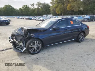 2016 Mercedes-Benz C 300 with VIN WDDWF4JB7GR145676, listed as a Copart auction lot 50071765 with 43,350 mi miles and Salvage Title. Bid and sale history available at carsss.com. Image 1.