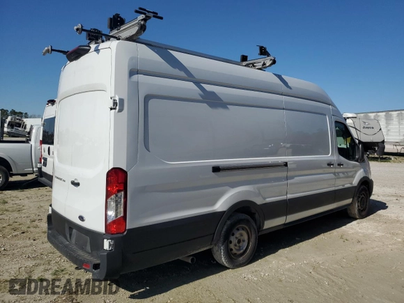 2023 Ford Transit Cargo with VIN 1FTBR3X88PKA74339, listed as a Copart auction lot 48634405 with 103,840 mi miles and Salvage title. Bid and sale history available at DreamBid. Image 3.