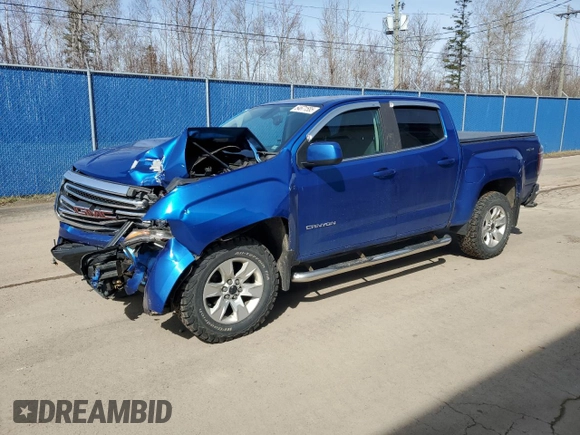 2018 GMC Canyon 4WD SLE z VIN 1GTG6CEN0J1262745, wystawiony jako Copart lot #54671585 z przebiegiem Nie podano mil oraz Szkoda całkowita • Salvage title. Historia ofert i sprzedaży dostępna na DreamBid. Obrazek 1.