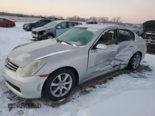 2005 Infiniti G35 with VIN JNKCV51F35M305070, listed as a Copart auction lot 87271354 with 197,821 mi miles and Salvage Title. Bid and sale history available at carsss.com. Image 1.