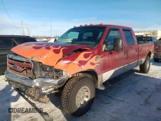 2002 Ford Super Duty F-250 XL with VIN 1FTNW21F62EC43482, listed as a Copart auction lot 48229395 with 219,458 mi miles and Salvage Title. Bid and sale history available at carsss.com. Image 1.