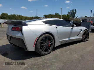 2019 Chevrolet Corvette 1LT with VIN 1G1YA2D78K5106441, listed as a Copart auction lot 53680845 with 27,206 mi miles and Salvage title. Bid and sale history available at DreamBid. Image 3.