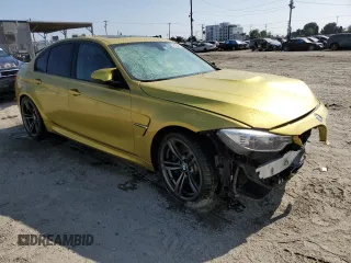 2015 BMW M3 with VIN WBS3C9C59FP803866, listed as a Copart auction lot 59126275 with 115,868 mi miles and Salvage title. Bid and sale history available at DreamBid. Image 4.
