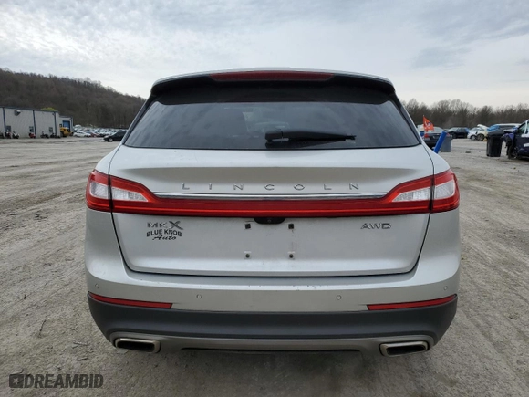 2016 Lincoln MKX Select with VIN 2LMTJ8KR8GBL24343, listed as a Copart auction lot 51477245 with 162,999 mi miles and Salvage Title. Bid and sale history available at carsss.com. Image 6.