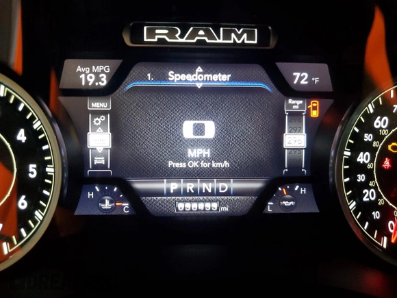 2024 Ram 1500 Laramie with VIN 1C6SRFJT5RN223670, listed as a Copart auction lot 65283975 with 36,433 mi miles and Clean title. Bid and sale history available at DreamBid. Image 9.