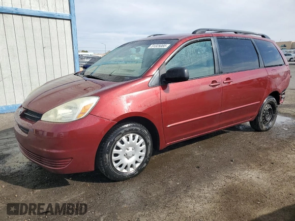 2005 Toyota Sienna CE with VIN 5TDZA23C65S325066, listed as a Copart auction lot 51325085 with 199,357 mi miles and Salvage Title. Bid and sale history available at carsss.com. Image 1.