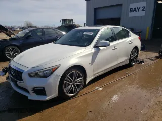 2015 Infiniti Q50 Premium with VIN JN1BV7AR3FM410604, listed as a Copart auction lot 47977595 with 172,115 mi miles and Salvage Title. Bid and sale history available at carsss.com. Image 1.