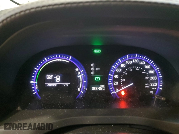 2010 Lexus HS 250h with VIN JTHBB1BA8A2033668, listed as a Copart auction lot 80913494 with 188,460 mi miles and Salvage Title. Bid and sale history available at DreamBid. Image 9.