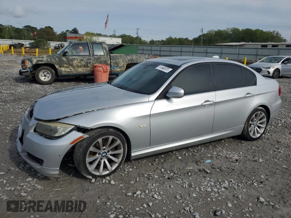 2011 BMW 3 Series 328i with VIN WBAPH7G52BNN02593, listed as a Copart auction lot 51346505 with Not provided miles and Salvage title. Bid and sale history available at DreamBid. Image 1.