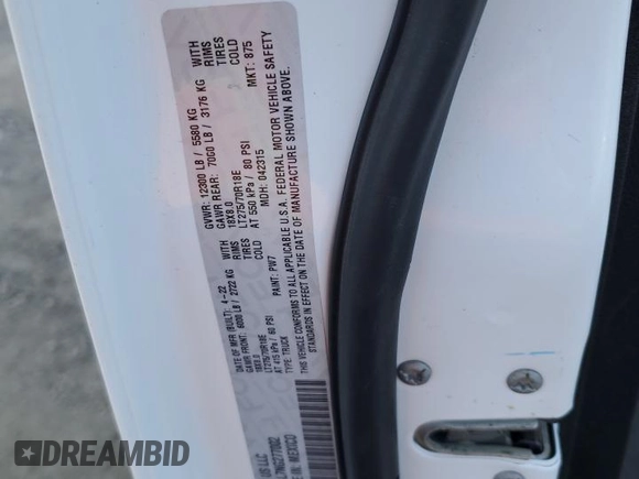 2022 Ram 3500 Tradesman with VIN 3C63R3GL7NG277002, listed as a Copart auction lot 72639464 with 33,137 mi miles and Salvage Title. Bid and sale history available at carsss.com. Image 12.