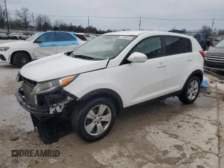 2013 Kia Sportage LX with VIN KNDPB3A26D7470055, listed as a Copart auction lot 47360835 with 185,856 mi miles and Non Repairable. Bid and sale history available at carsss.com. Image 1.