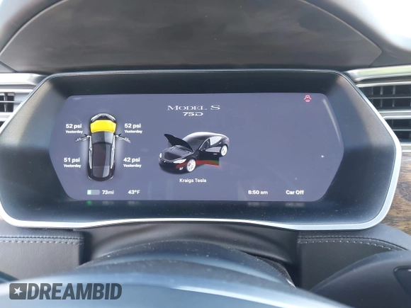 2017 Tesla Model S 100D with VIN 5YJSA1E27HF230508, listed as a IAAI auction lot 42040511 with 98,693 mi miles. Bid and sale history available at carsss.com. Image 20.
