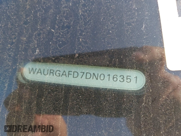 2013 Audi A8 3.0L с VIN WAURGAFD7DN016351, выставлен на аукционе IAAI как лот 42372202 с пробегом 90 753 миль миль и . История ставок и продаж доступна на DreamBid. Изображение 9.