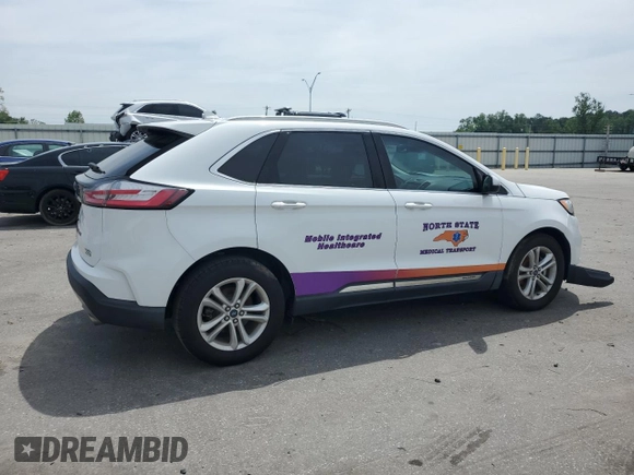 2019 Ford Edge SEL with VIN 2FMPK3J98KBC43110, listed as a Copart auction lot 54412115 with 80,685 mi miles and Salvage title. Bid and sale history available at DreamBid. Image 3.