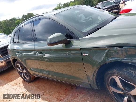 2023 Audi Q5 S line Premium Plus with VIN WA1EAAFY1P2111431, listed as a IAAI auction lot 42355144 with 43,498 mi miles and . Bid and sale history available at DreamBid. Image 13.