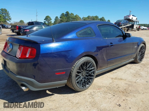2011 Ford Mustang GT with VIN 1ZVBP8CF6B5138180, listed as a IAAI auction lot 41739427 with 131,604 mi miles. Bid and sale history available at carsss.com. Image 4.