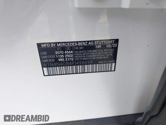 2023 Mercedes-Benz GLA 250 z VIN W1N4N4GB4PJ498699, wystawiony jako IAAI lot #42201254 z przebiegiem 10 797 mil mil oraz . Historia ofert i sprzedaży dostępna na DreamBid. Obrazek 9.