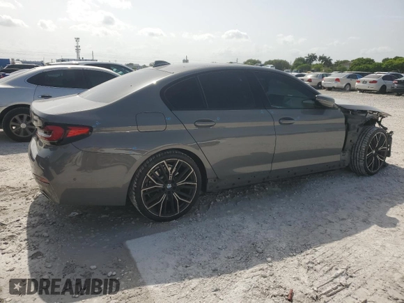 2021 BMW 5 Series 530i with VIN WBA53BH01MCF81039, listed as a Copart auction lot 59368965 with 49,760 mi miles and Salvage title. Bid and sale history available at DreamBid. Image 3.
