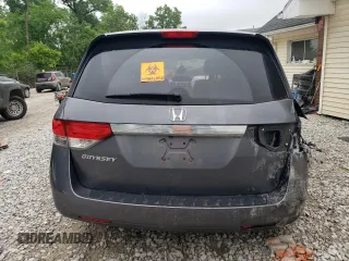 2014 Honda Odyssey EX-L with VIN 5FNRL5H69EB125480, listed as a Copart auction lot 59988475 with Not provided miles and Salvage title. Bid and sale history available at DreamBid. Image 6.