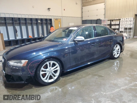 2015 Audi S4 Premium Plus with VIN WAUDGBFL0FA100965, listed as a Copart auction lot 47774185 with 112,002 mi miles and Salvage Title. Bid and sale history available at carsss.com. Image 1.
