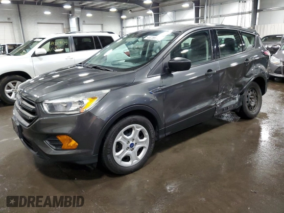 2017 Ford Escape S with VIN 1FMCU0F75HUC10955, listed as a Copart auction lot 48256975 with 70,458 mi miles and Salvage Title. Bid and sale history available at carsss.com. Image 1.