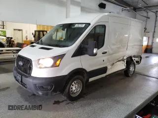 2021 Ford Transit Cargo z VIN 1FTBR2CG2MKA40366, wystawiony jako Copart lot #48967855 z przebiegiem 81 030 mil mil oraz Szkoda całkowita • Salvage title. Historia ofert i sprzedaży dostępna na DreamBid. Obrazek 1.