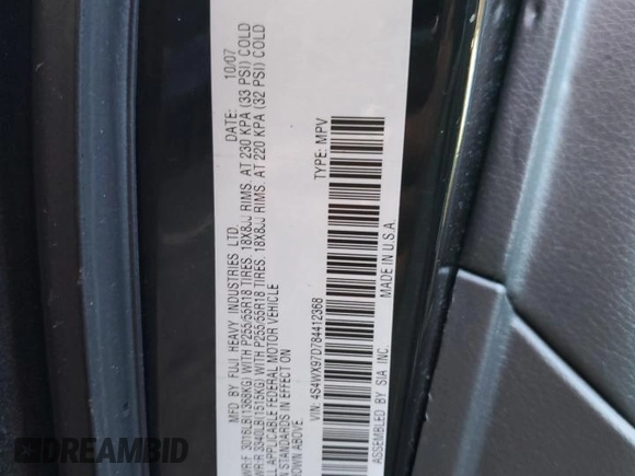 2008 Subaru Tribeca Limited с VIN 4S4WX97D784412368, выставлен на аукционе Copart как лот 41332645 с пробегом 147 622 миль миль и Чистый • Clean title. История ставок и продаж доступна на DreamBid. Изображение 13.