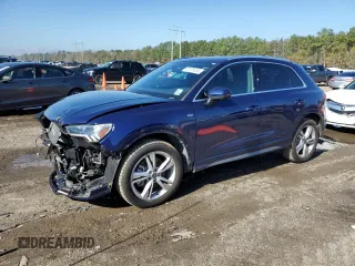 2023 Audi Q3 S line Premium Plus with VIN WA1EECF35P1027249, listed as a Copart auction lot 87079234 with 23,460 mi miles and Salvage Title. Bid and sale history available at carsss.com. Image 1.