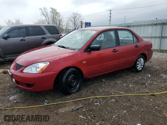 2005 Mitsubishi Lancer ES z VIN JA3AJ26E45U004941, wystawiony jako Copart lot #54614345 z przebiegiem 95 589 mil mil oraz Szkoda całkowita • Salvage title. Historia ofert i sprzedaży dostępna na DreamBid. Obrazek 1.