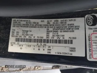 2019 Ford Fiesta ST with VIN 3FADP4GX1KM141348, listed as a IAAI auction lot 41903334 with 91,363 mi miles. Bid and sale history available at carsss.com. Image 9.