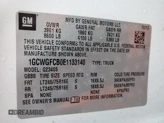 2014 Chevrolet Express Cargo Van with VIN 1GCWGFCB0E1133140, listed as a Copart auction lot 45433475 with 63,580 mi miles and Clean Title. Bid and sale history available at carsss.com. Image 13.