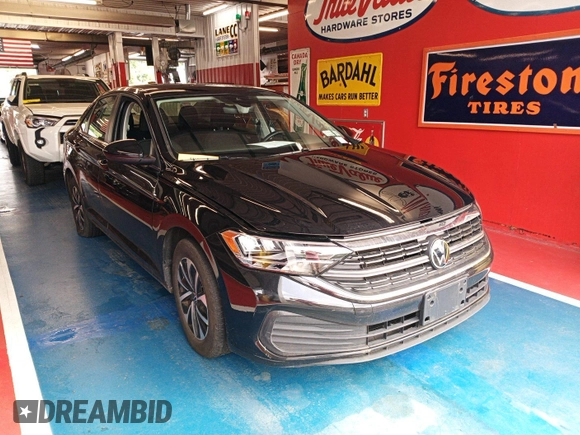 2024 Volkswagen Jetta S with VIN 3VW5M7BU3RM042060, listed as a IAAI auction lot 42734023 with 27,927 mi miles and . Bid and sale history available at DreamBid. Image 29.