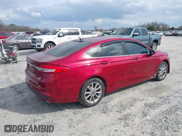 2017 Ford Fusion SE with VIN 3FA6P0HDXHR249811, listed as a IAAI auction lot 41701110 with 93,557 mi miles. Bid and sale history available at carsss.com. Image 4.